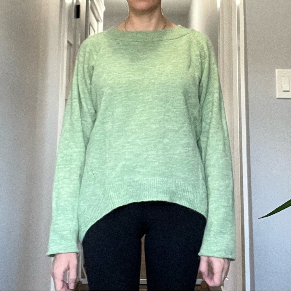 Green wool sweater